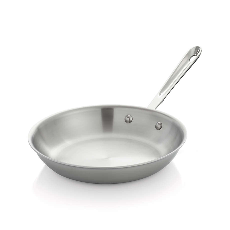 All-Clad d3 Stainless 12 Fry Pan with Lid + Reviews | Crate & Barrel