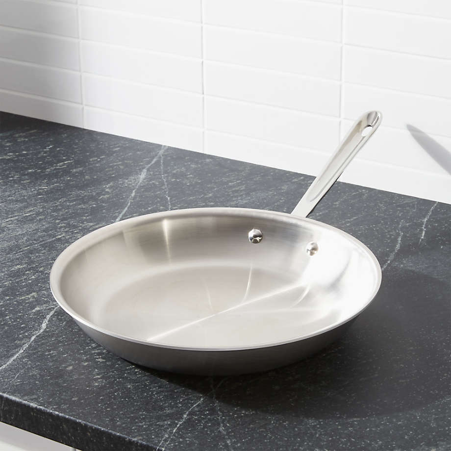 All-Clad d5 10" Brushed Stainless Steel Fry Pan + Reviews | Crate & Barrel