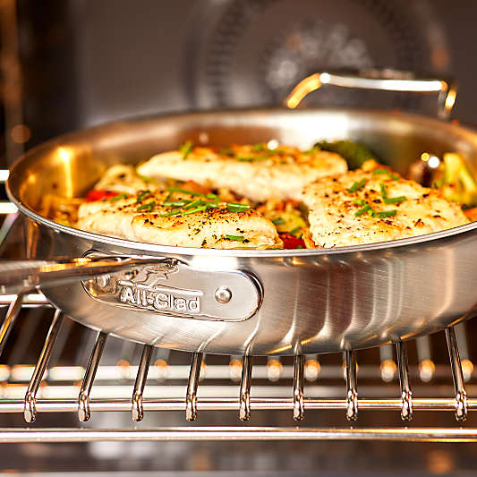 All-Clad D5 14" Stainless Steel Fry Pan with Lid