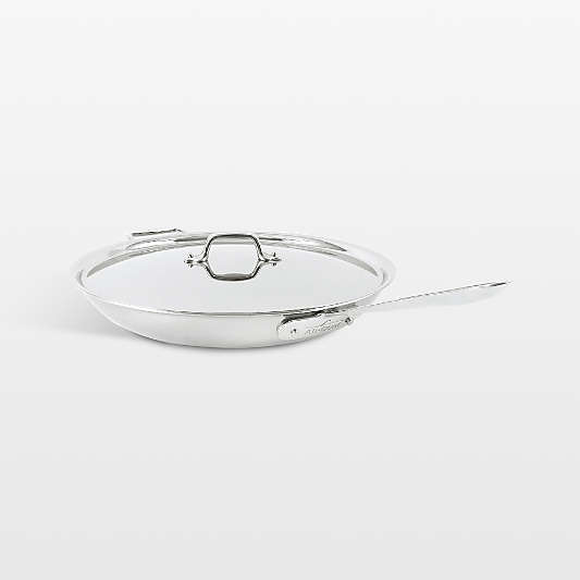 All-Clad D5 14" Stainless Steel Fry Pan with Lid