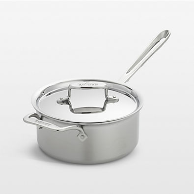 View All-Clad ® D5 3-Qt. Brushed Stainless Steel Saucepan with Lid details