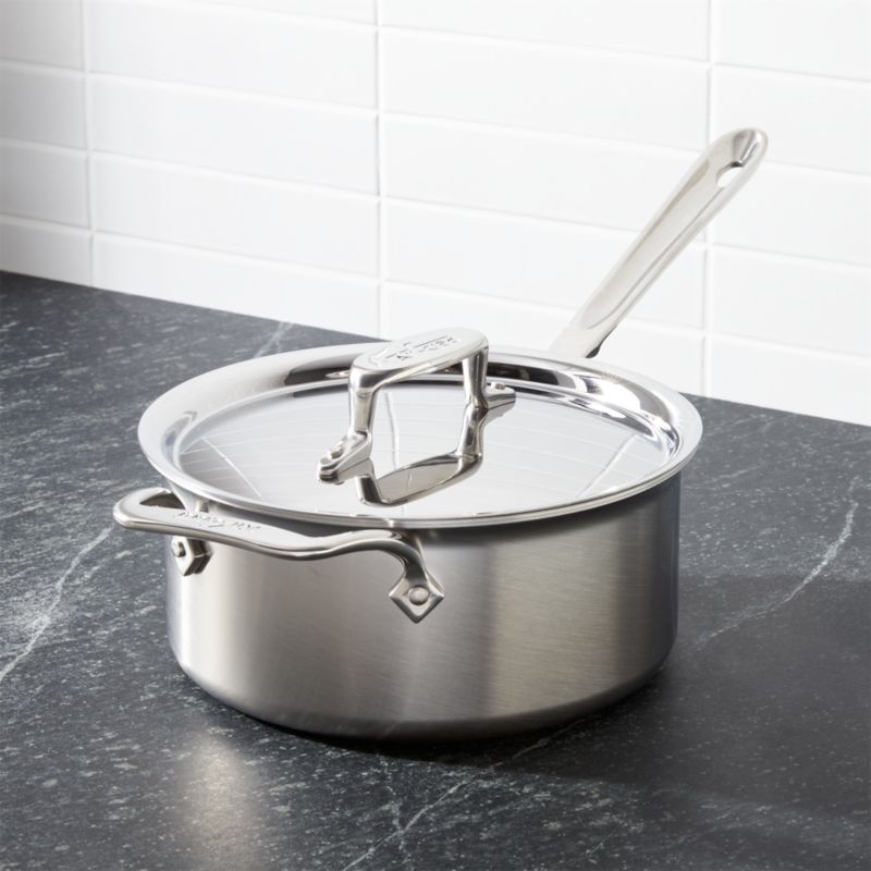 All-Clad d3 Stainless Steel 3-qt. Saucepan with Lid + Reviews