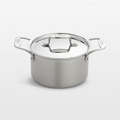View All-Clad ® D5 Brushed Stainless Steel 4-Qt. Soup Pot with Lid details