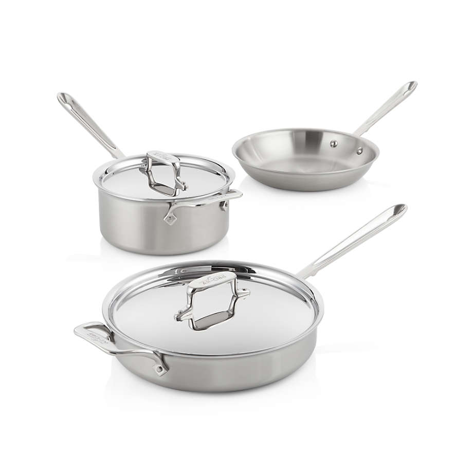 All-Clad d5 Brushed Stainless Steel 14 Piece Cookware Set