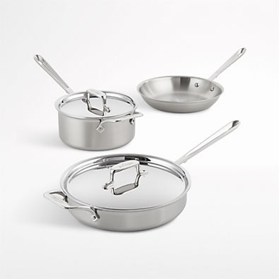 View All-Clad ® D5 Brushed Stainless Steel 5-Piece Cookware Set details
