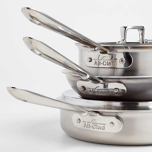 All-Clad ® d5 Brushed Stainless Steel 7-Piece Cookware Set