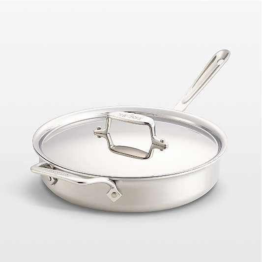 All-Clad ® d5 Brushed Stainless Steel 3-Quart Sauté Pan with Lid