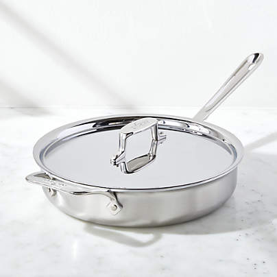 All-Clad © d5 Brushed Stainless Steel 3-Quart Sauté Pan with Lid