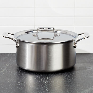 View All-Clad ® D5 Brushed Stainless 8-Qt. Stockpot with Lid details