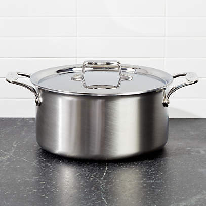 All Clad d5 Brushed Stainless 8-Quart Stockpot with Lid + Reviews