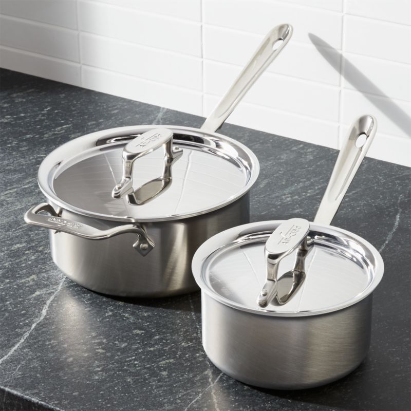 All-Clad D5 Stainless Brushed 5-ply Bonded Sauce Pan with Lid