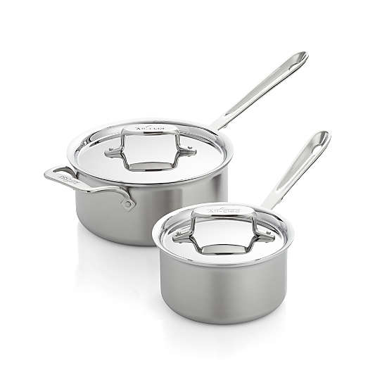 All-Clad ® d5 ® Brushed Stainless Steel Saucepans with Lids