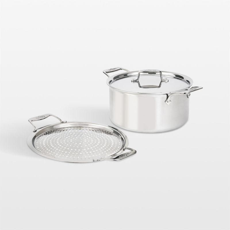 All Clad ® D5 8-Qt. Stockpot with Lid and Strain & Splatter Guard - image 0 of 5