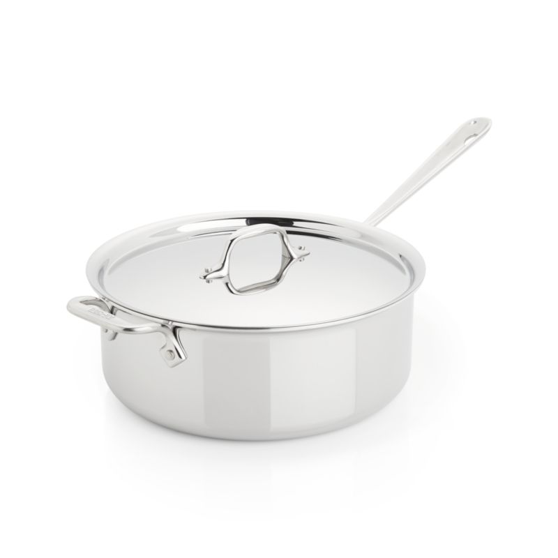 All Clad © d3 Stainless Steel 6-Qt. Deep Sauté Pan with Lid