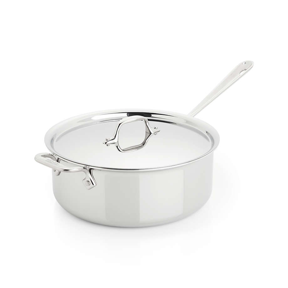 All-Clad Stainless 6-Quart Deep Saute Pot with Lid (4206)