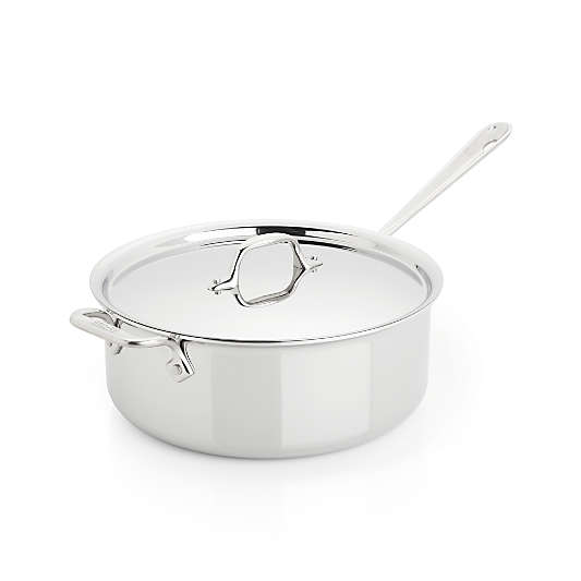 All Clad © d3 Stainless Steel 6-Qt. Deep Sauté Pan with Lid