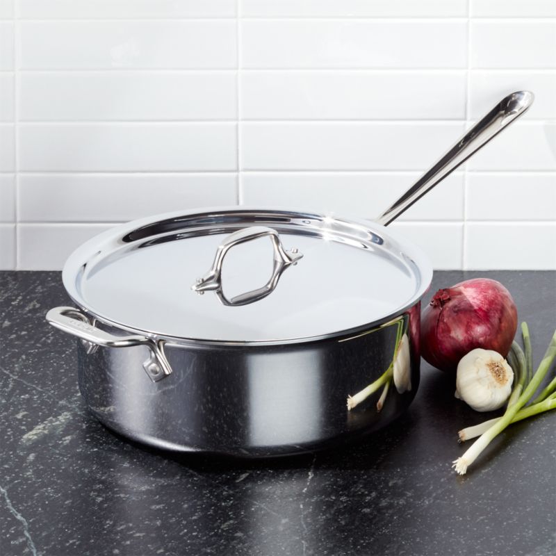 All-Clad d3 Stainless Steel 3-Qt. Saute Pan with Lid + Reviews