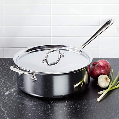 All Clad © d3 Stainless Steel 6-Qt. Deep Sauté Pan with Lid