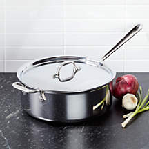 All-Clad d3 Stainless Steel 6-Qt. Deep Sauté Pan with Lid | Crate