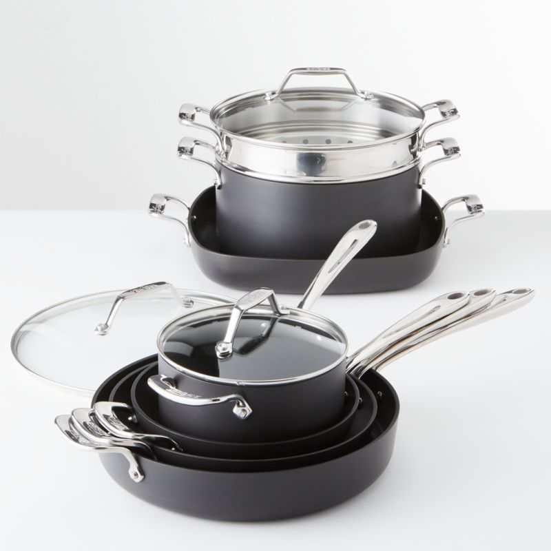 All-Clad Essentials 4-Piece Skillet & Saucepan Set