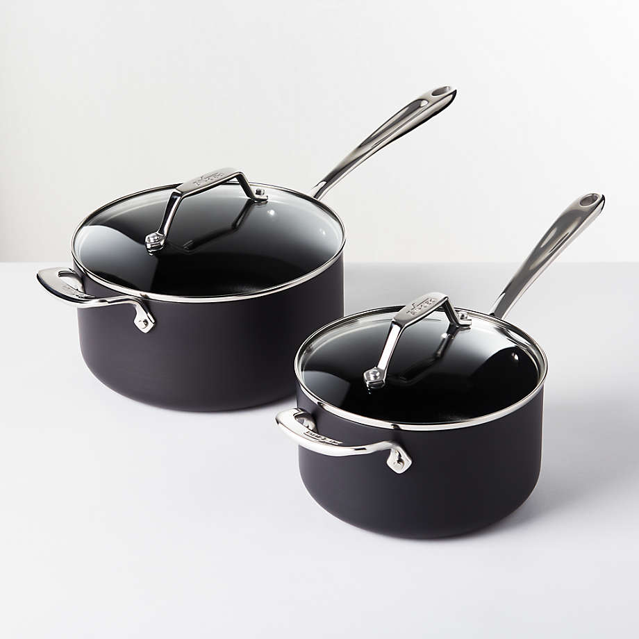 All-Clad Essentials Non-Stick Saucepans with Lids, Set of 2