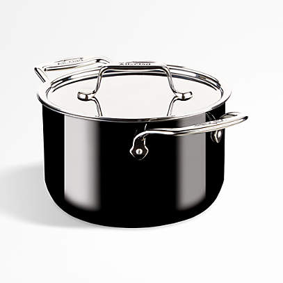 All-Clad 4-Qt Copper Core soup pot with lid and All-clad ladle