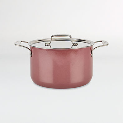 View All-Clad ® FUSIONTEC ™ Rose Quartz 4-Qt. Soup Pot with Lid details