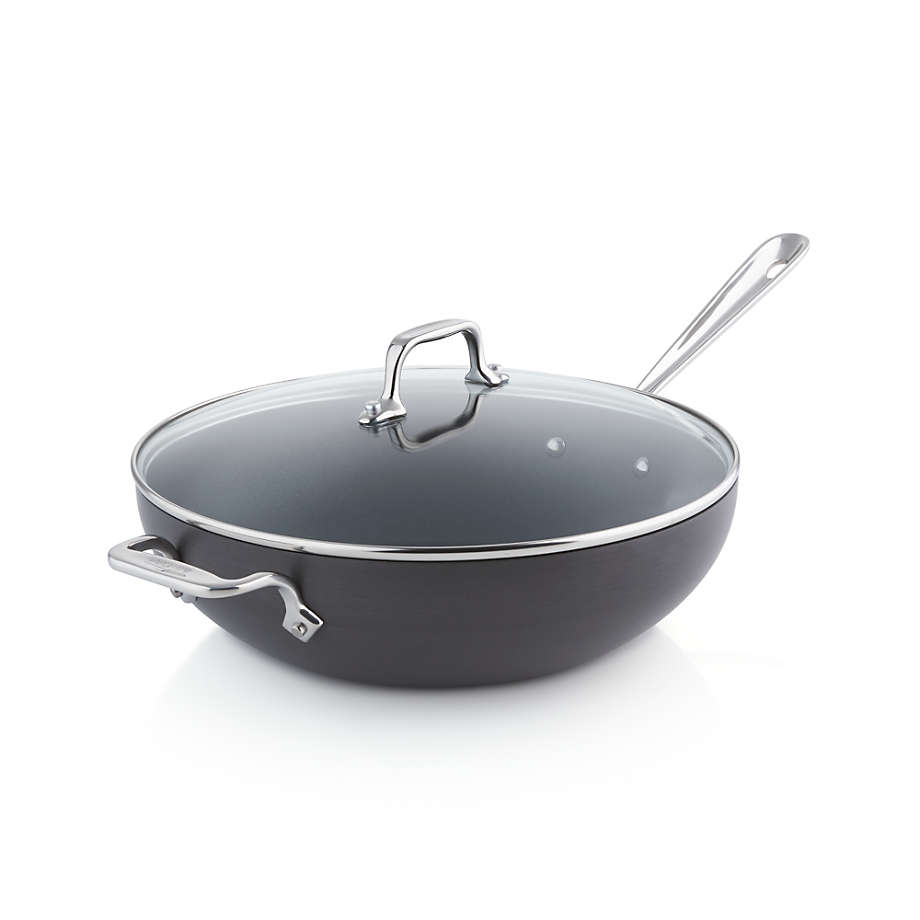 All-Clad HA1 Hard-Anodized Non-Stick 12 Chef's Pan with Lid + Reviews