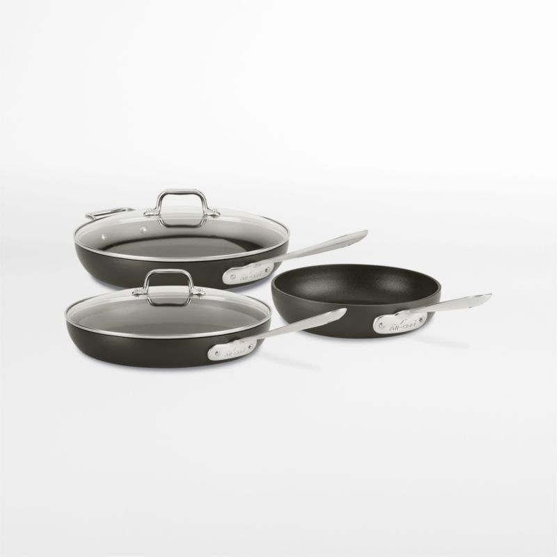 All-Clad HA1 Hard-Anodized Non-Stick 13-Piece Cookware Set with Bonus +  Reviews, Crate & Barrel