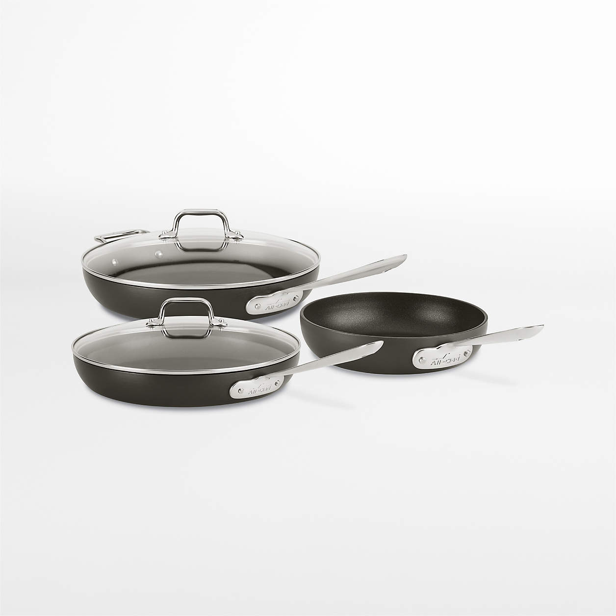 All Clad Ha1 5 Piece Frying Pan Set Reviews Crate And Barrel Canada 6491