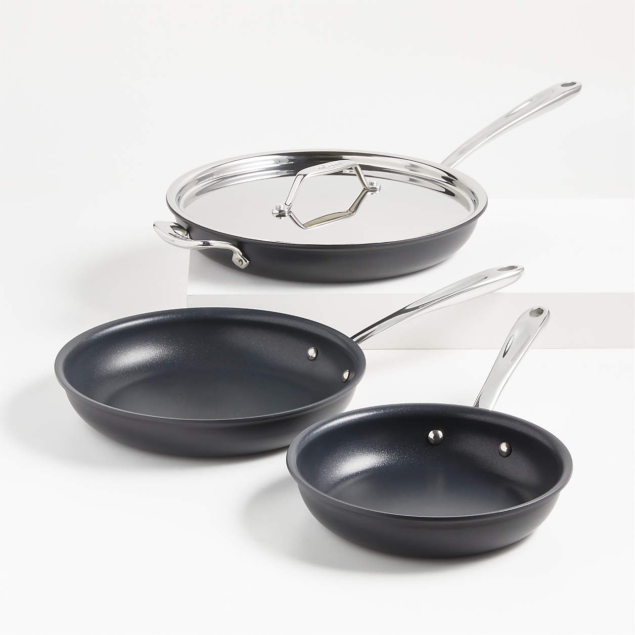 All Clad HA1 Curated Fry Pans, Set of 3 Crate & Barrel