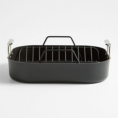 View All-Clad ® HA1 Expert 17.5" Nonstick Roasting Pan with Rack details