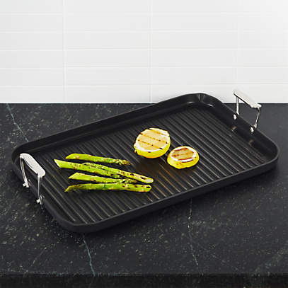 Lodge LPG13 20 x 10 1/2 Pre-Seasoned Reversible Cast Iron Griddle and  Grill Pan with Handles