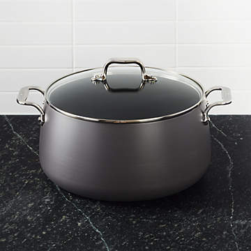 Calphalon Premier Hard Anodized Nonstick 8 Quart Stockpot with Glass Lid,  Black, 1 Piece - Smith's Food and Drug