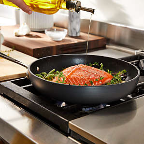 All-Clad HA1 Hard-Anodized Non-Stick 12 Chef's Pan with Lid + Reviews |  Crate & Barrel