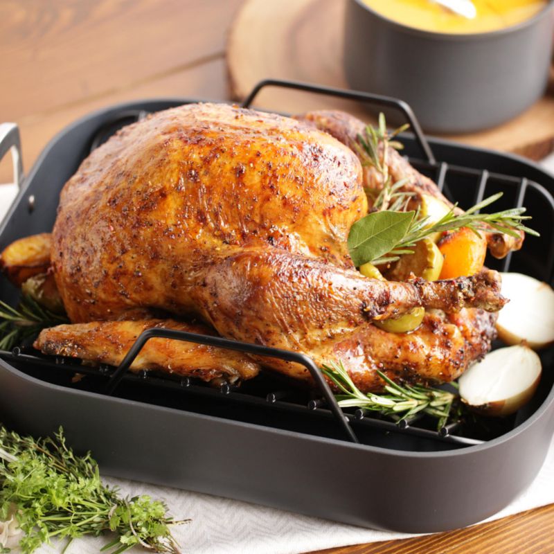 All-Clad ® HA1 Hard Anodized Non-Stick 16.5" Roaster with Rack - image 7 of 9