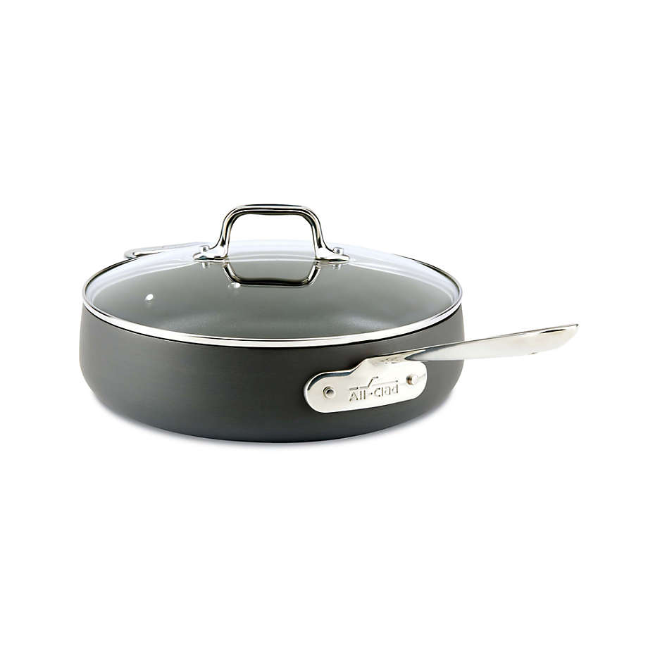 All-Clad HA1 Curated Hard-Anodized Non-Stick 4-Qt. Everyday Pan with Lid +  Reviews, Crate & Barrel