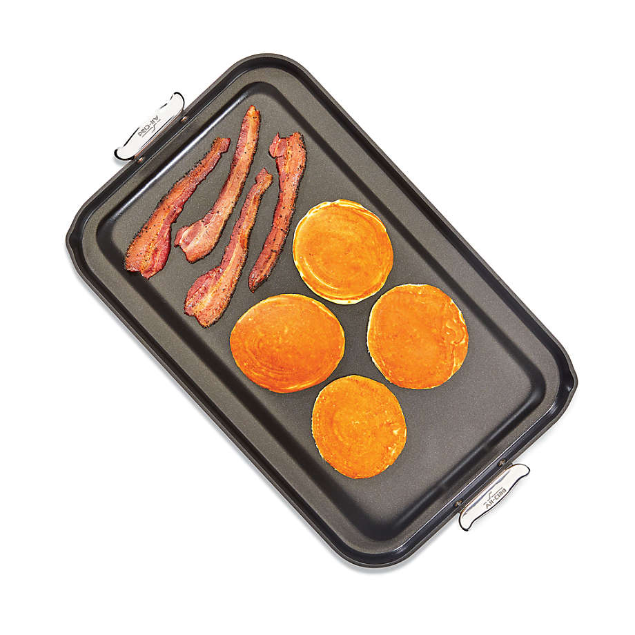 All-Clad HA1 Hard-Anodized Non-Stick Double-Burner Griddle + Reviews | Crate & Barrel