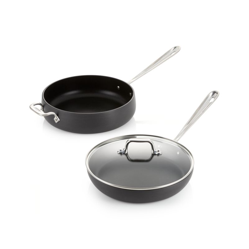 All-Clad HA1 Hard Anodized Nonstick 3-Piece Set + Reviews | Crate & Barrel