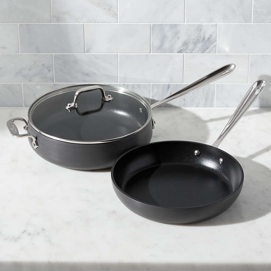 All-Clad HA1 Hard Anodized Nonstick 3-Piece Set + Reviews | Crate & Barrel