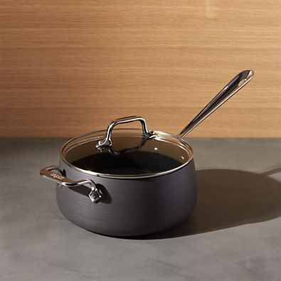 View All-Clad ® HA1 Hard-Anodized Non-Stick 3.5-Qt. Sauce Pan with Lid and Loop details