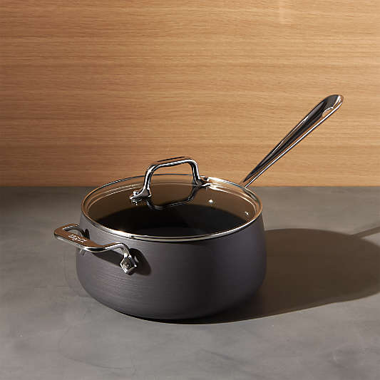 All-Clad ® HA1 Hard-Anodized Non-Stick 3.5-Qt. Sauce Pan with Lid and Loop