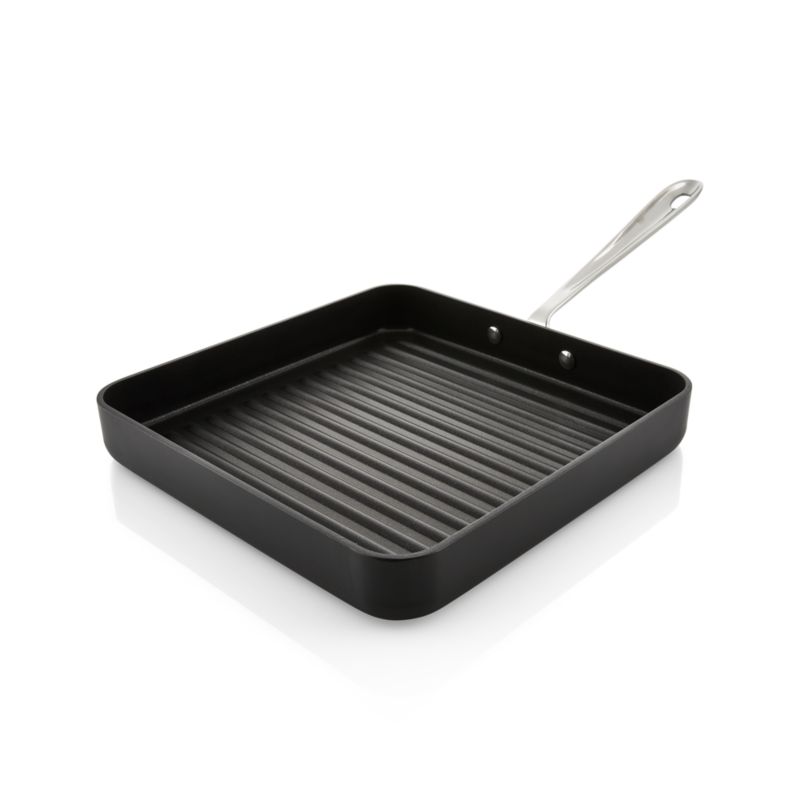  All-Clad HA1 Hard Anodized Nonstick Grill 11x11 Inch Oven Safe  350F Pots and Pans, Cookware Black: Home & Kitchen