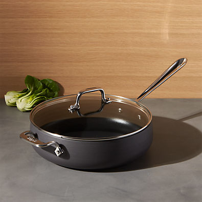 View All-Clad ® HA1 Hard-Anodized Non-Stick 4-Qt. Sauté Pan with Lid details