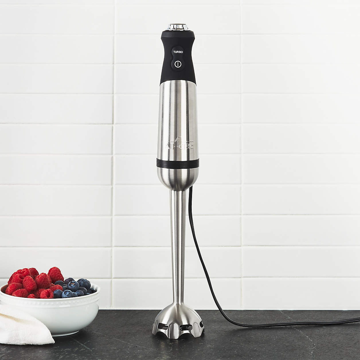 AllClad Immersion Hand Blender + Reviews Crate & Barrel