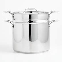 All-Clad Simply Strain 12-Qt. Stainless Steel Multipot with Insert + Reviews | Crate & Barrel