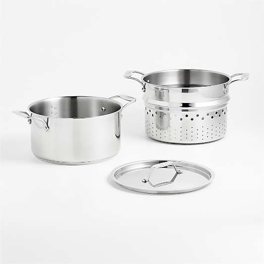 All-Clad Simply Strain 8-Qt. Stainless Steel Multipot with Insert