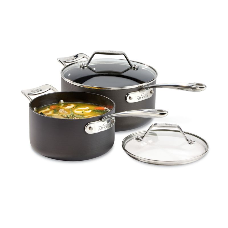 All-Clad ® Essentials Non-Stick Saucepans with Lids, Set of 2 - image 2 of 4