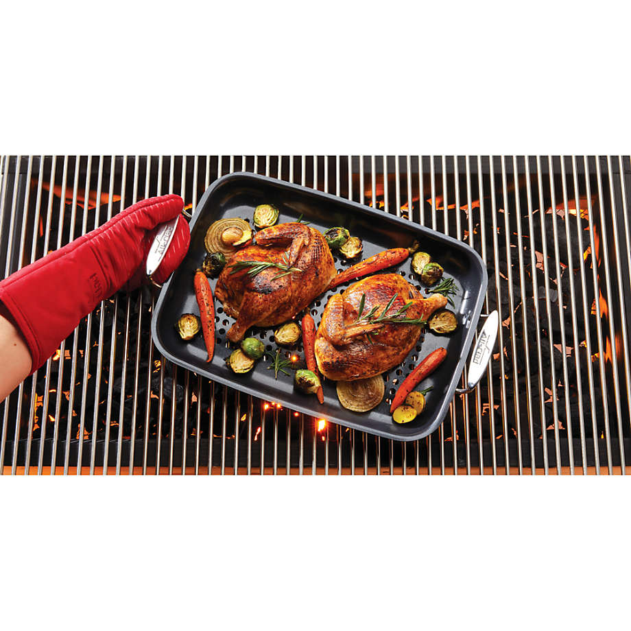 Outset Grill Pan Cast Iron Non-stick Roaster at