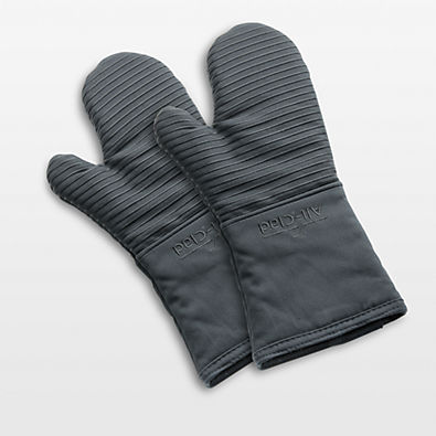 View All-Clad ® Pewter Oven Mitts, Set of 2 details